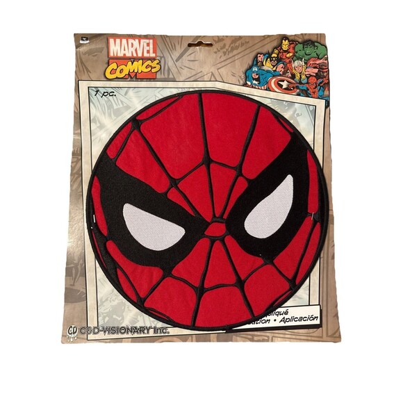Marvel Other - Vintage Spiderman Embroidered Iron On Patch 10" Diameter NOS